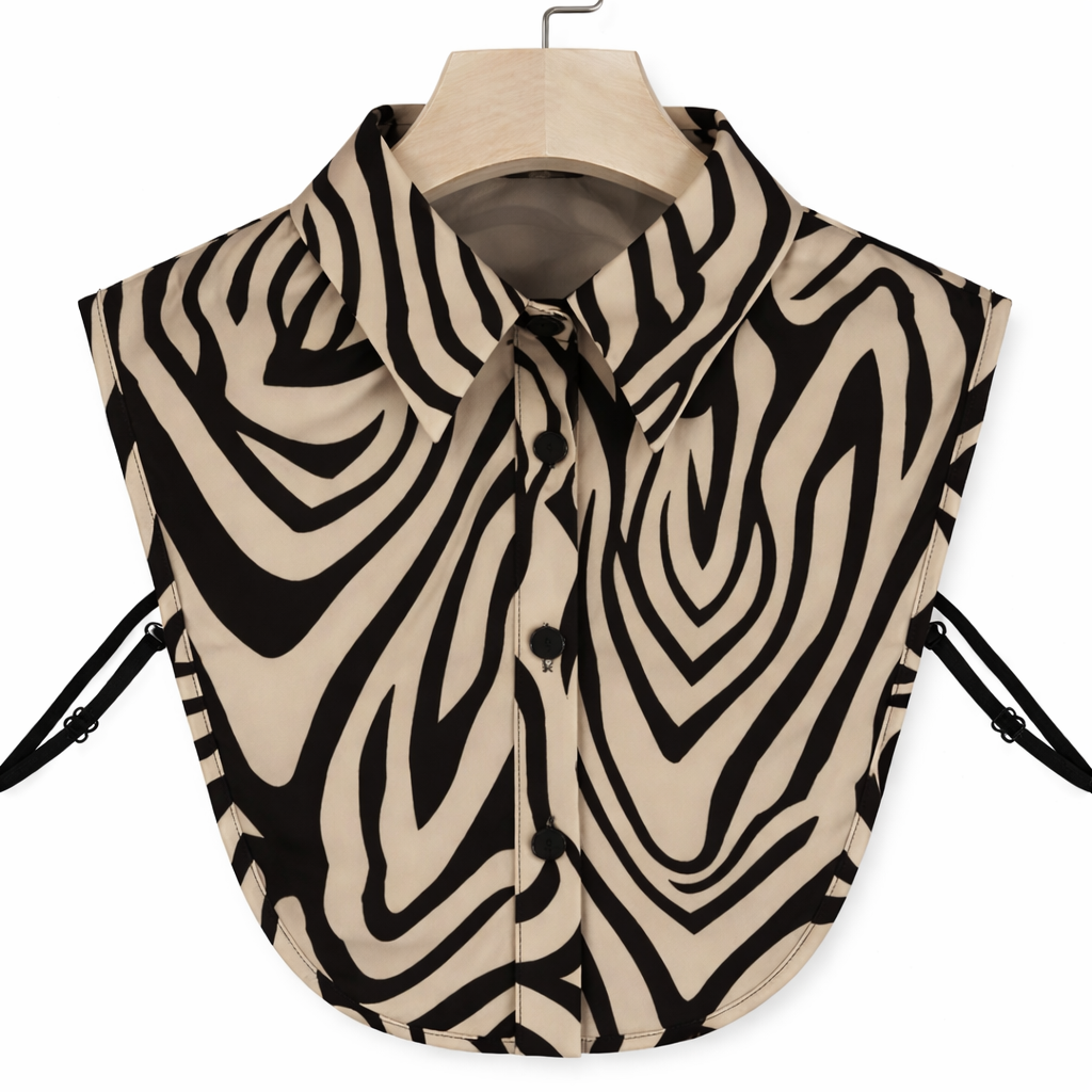 Zebra Print Fake Collar/Dickies