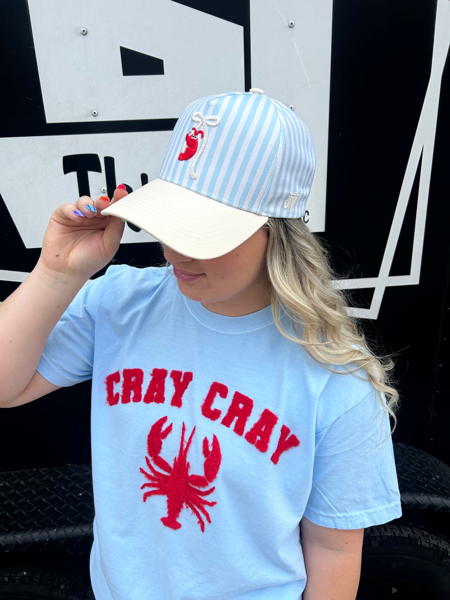 Fuzzy Red Cray Cray Crawfish Patch T-Shirt