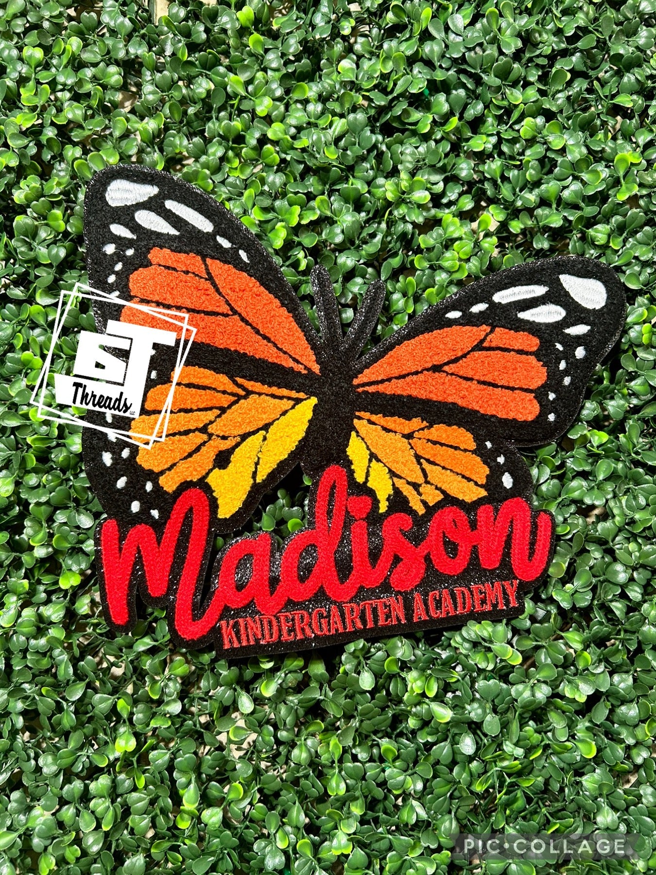 Chenille Madison Monarchs iron on patch