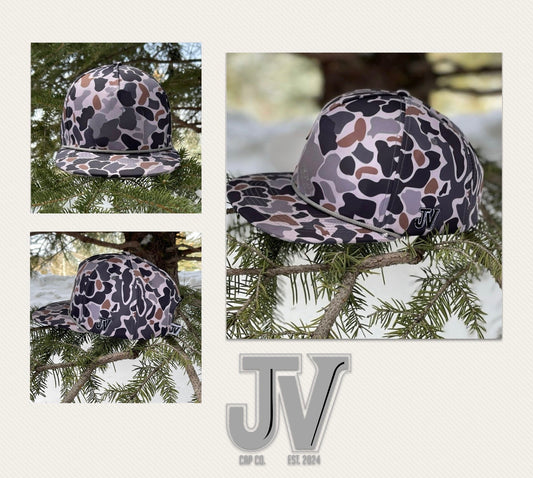 jv dark duck camo caps