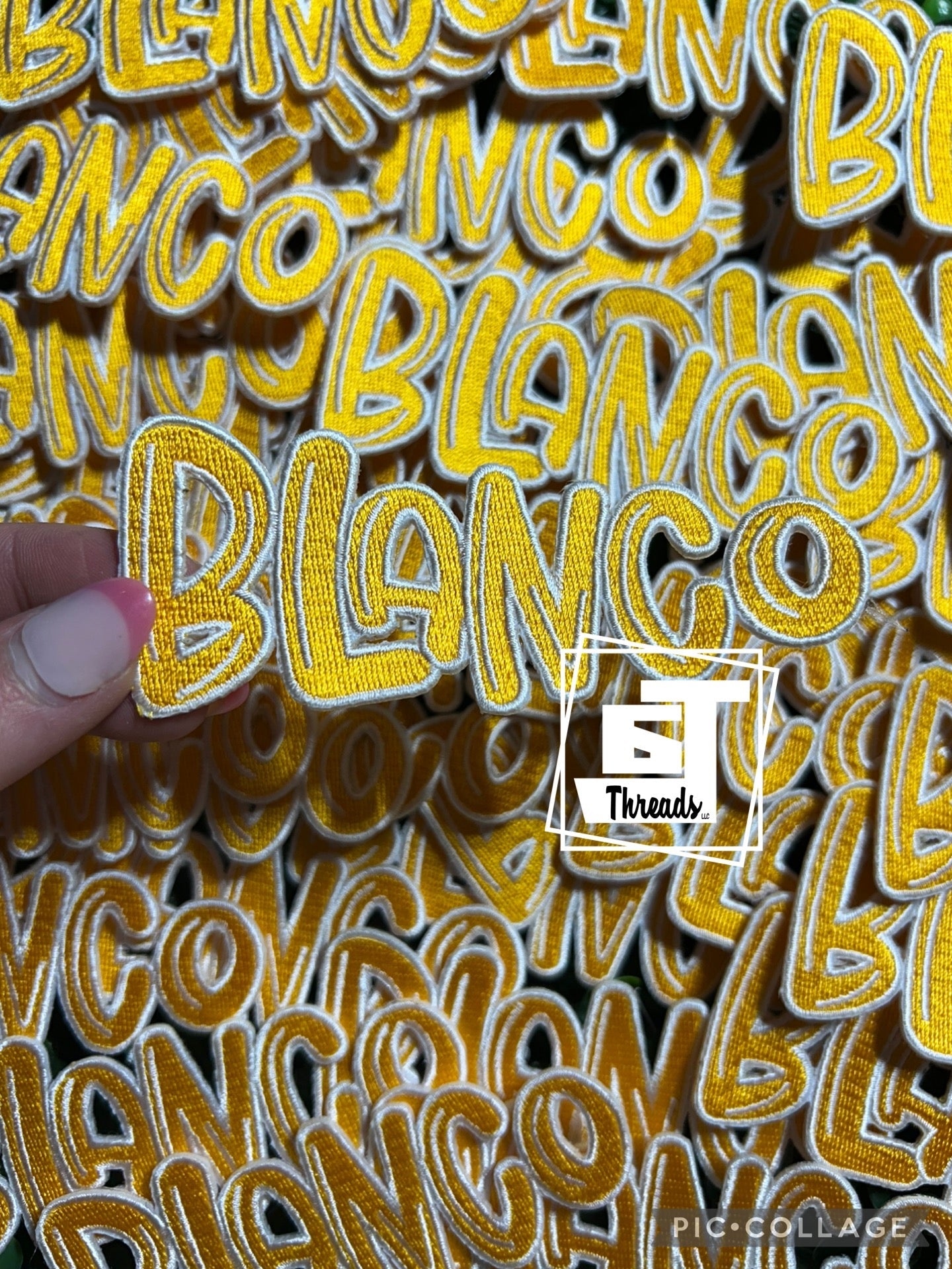 Yellow Blanco cap patch