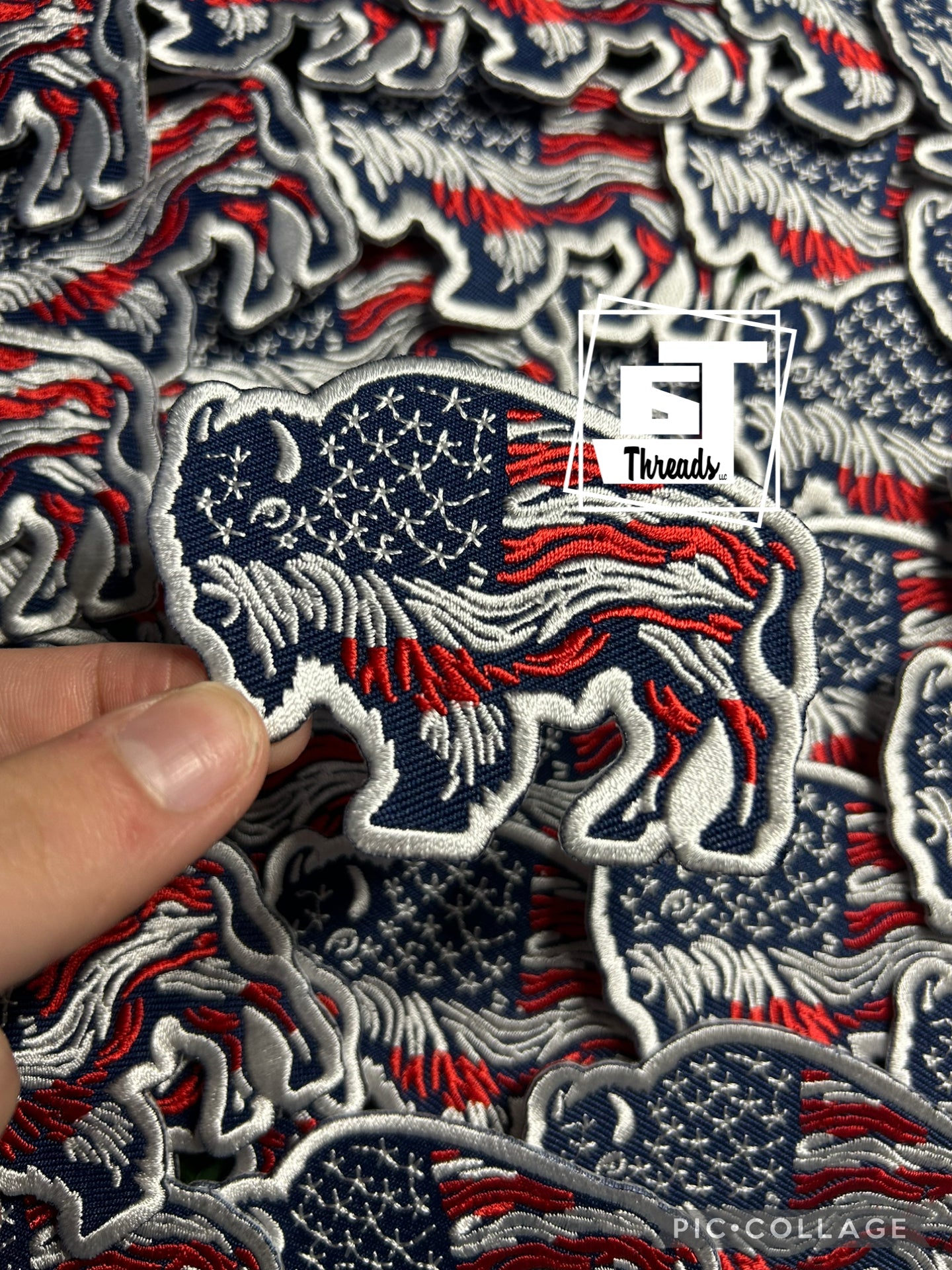 American Bison cap patch