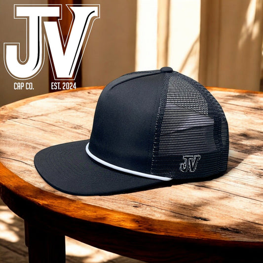 jv black cap with white rope