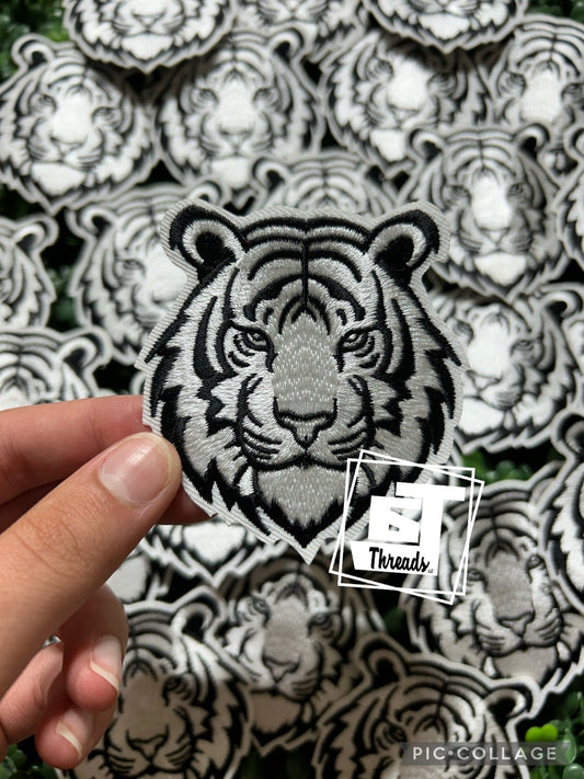 black and gray tiger cap patch