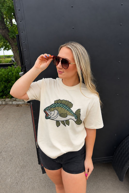 Fabric Patchwork Bass t-shirt ( Estimated ship date 9/15)