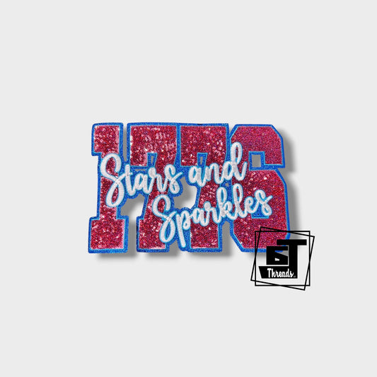1776 stars and sparkles fourth of july sequin iron on patch