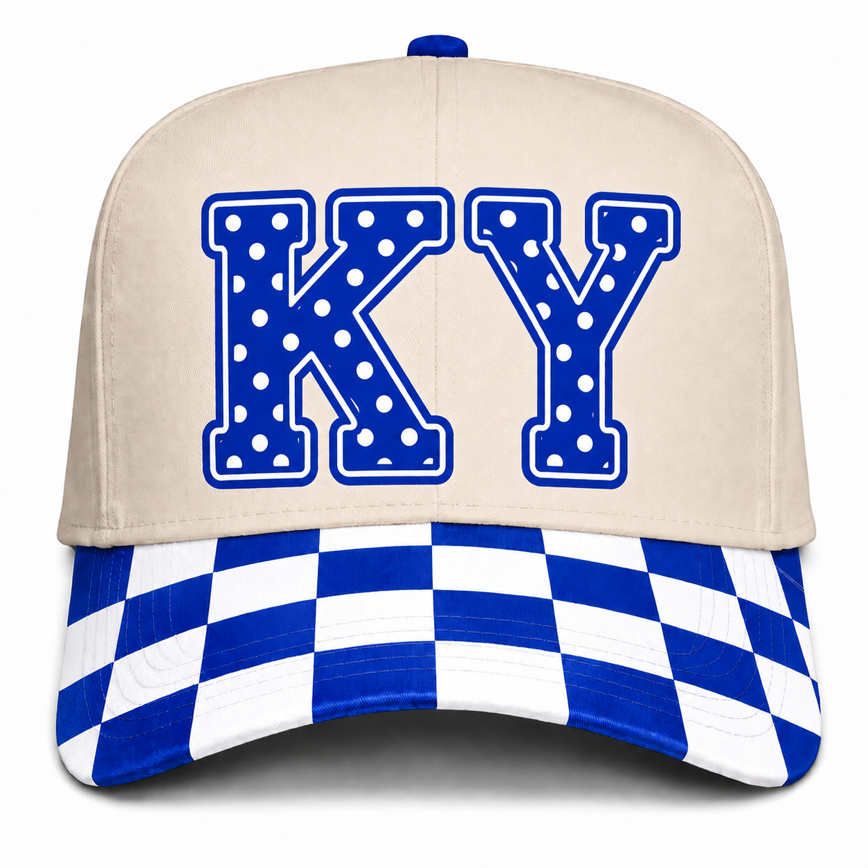 Blue KY Checkered Cap