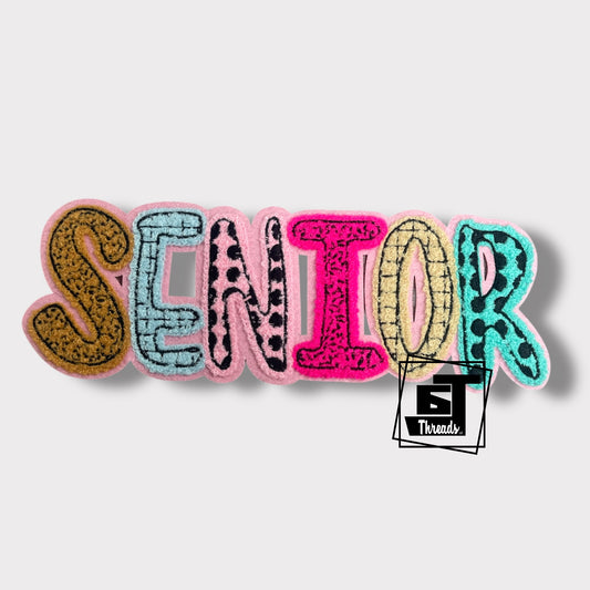 senior iron on patch