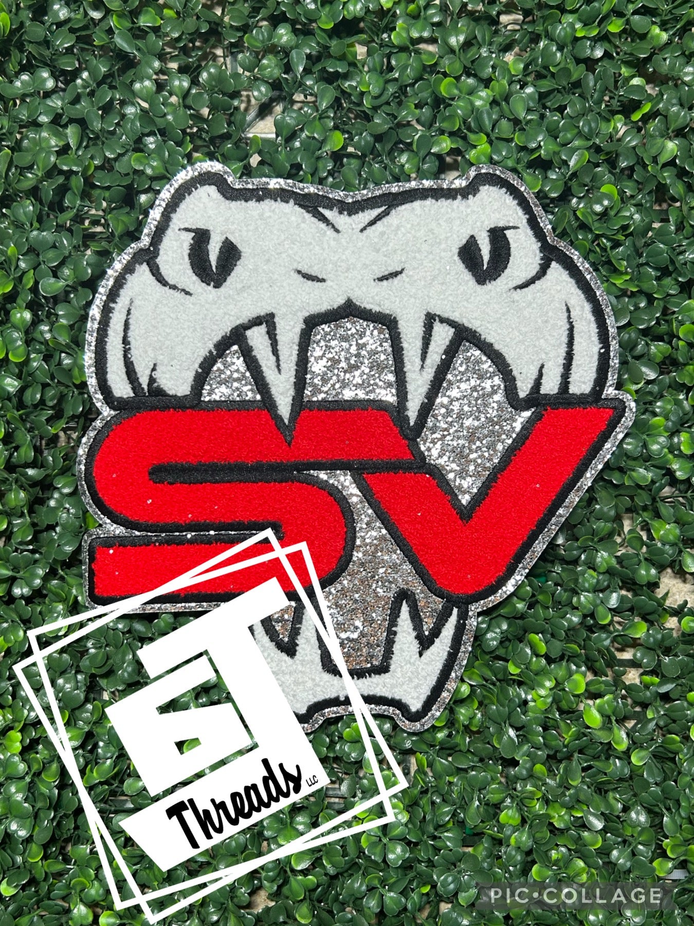 chenille sv viper iron on patch