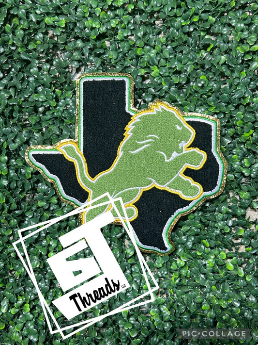 chenille dublin lions iron on patch