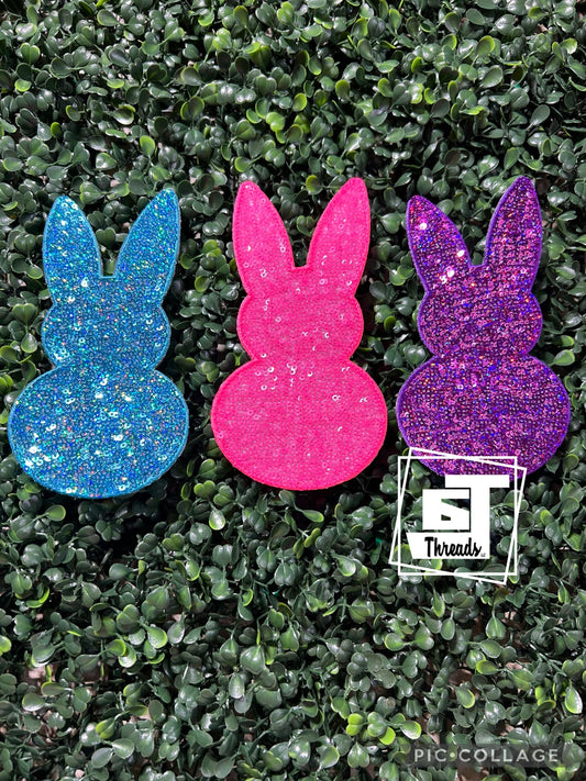 Sequin Bunnies iron on patches