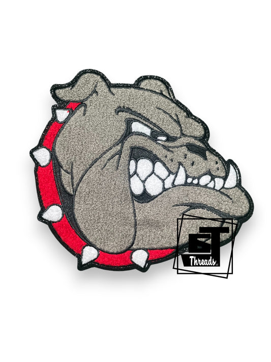Chenille Bulldog Head....Patches Only