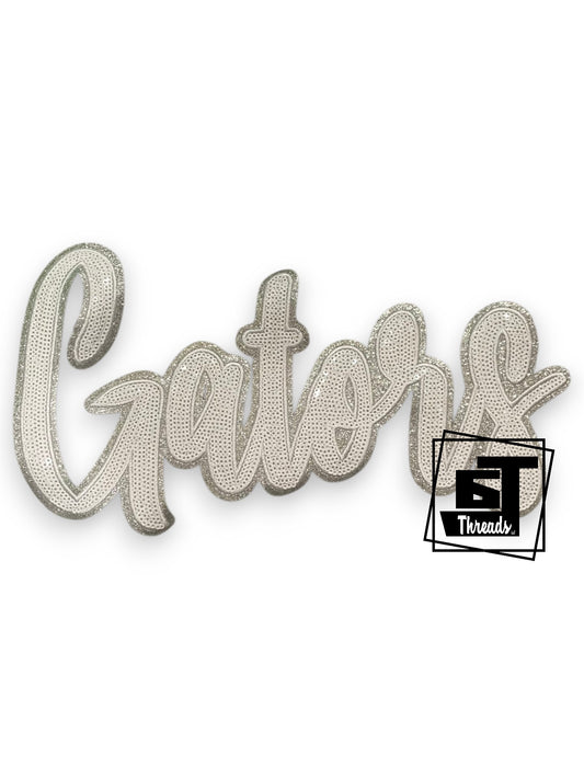 Decorative patch with 'Gators' text and ET Threads logo on a white background