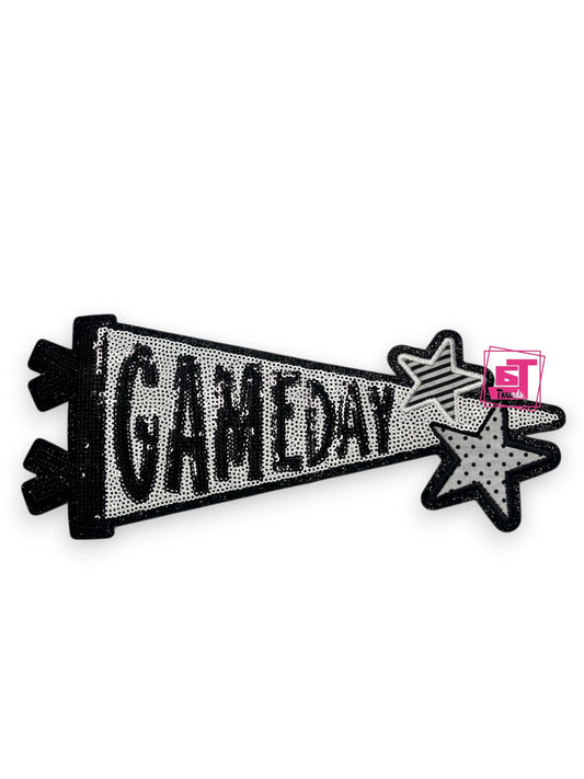 Sequin Gameday Flag iron on patch