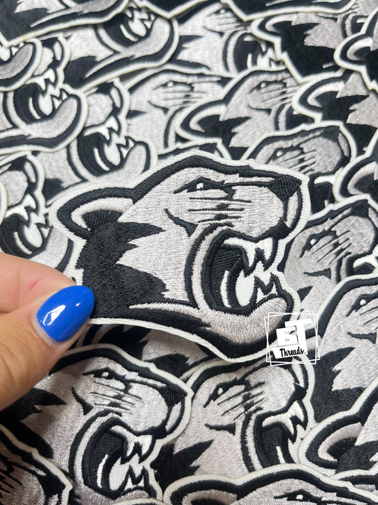 Black and Silver Panther cap patch