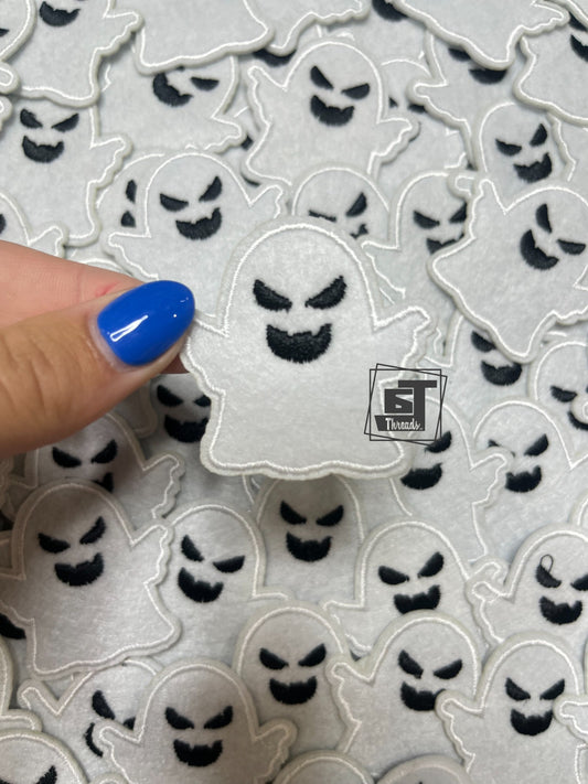 White Spooky Ghost cap patch
