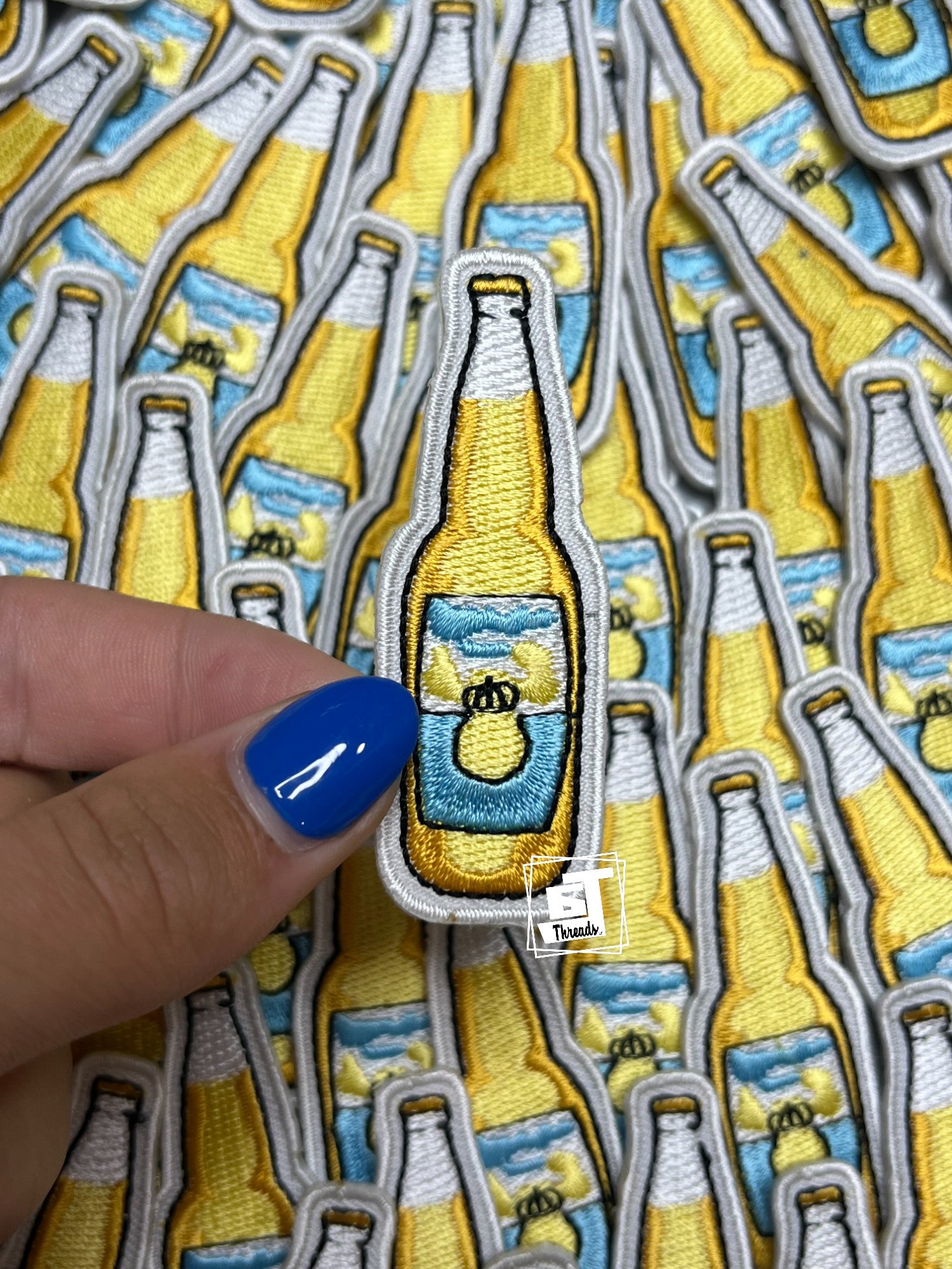 Yellow Beer Bottle cap patch
