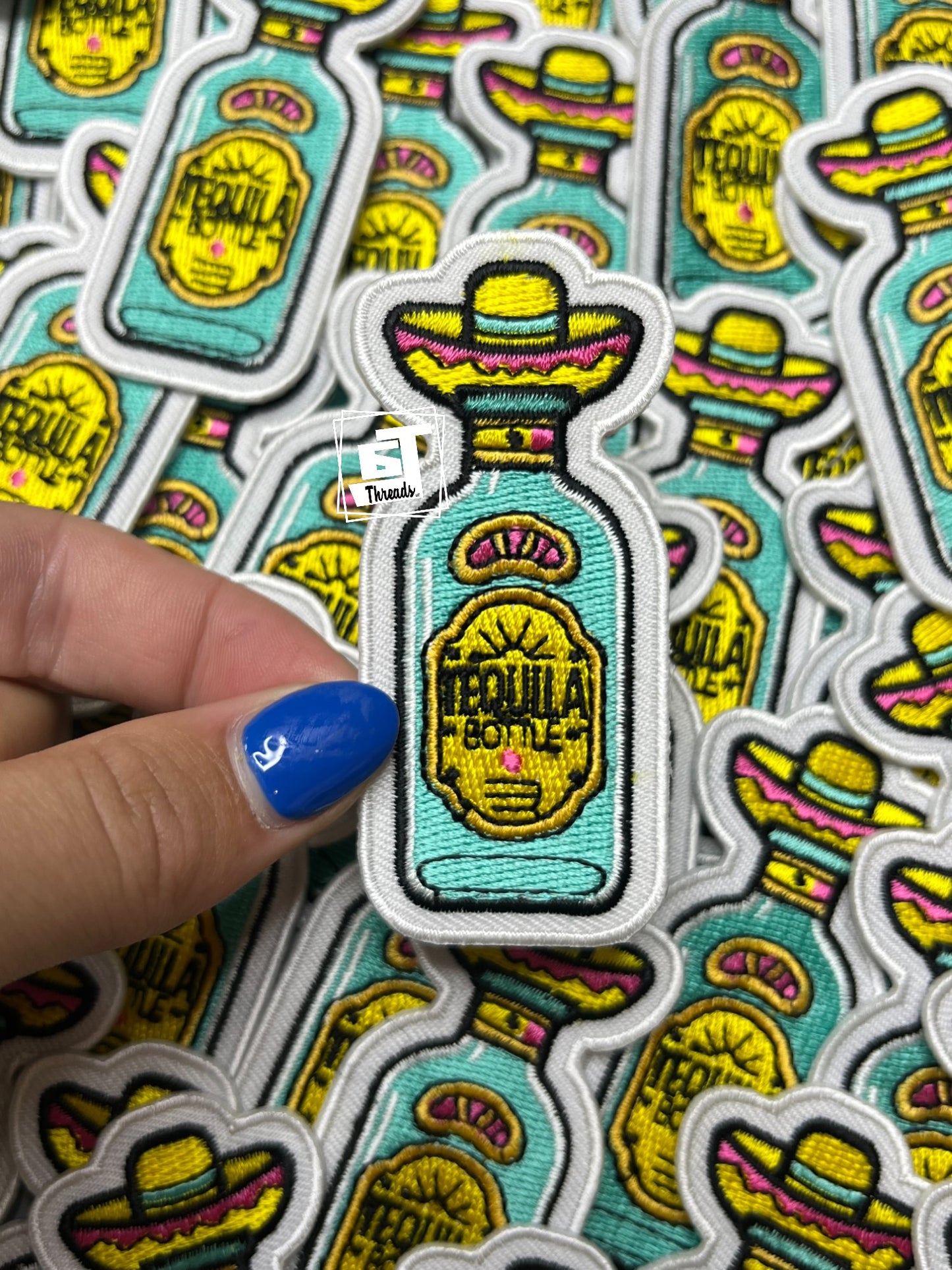 Tequila Bottle with Sombrero cap patch