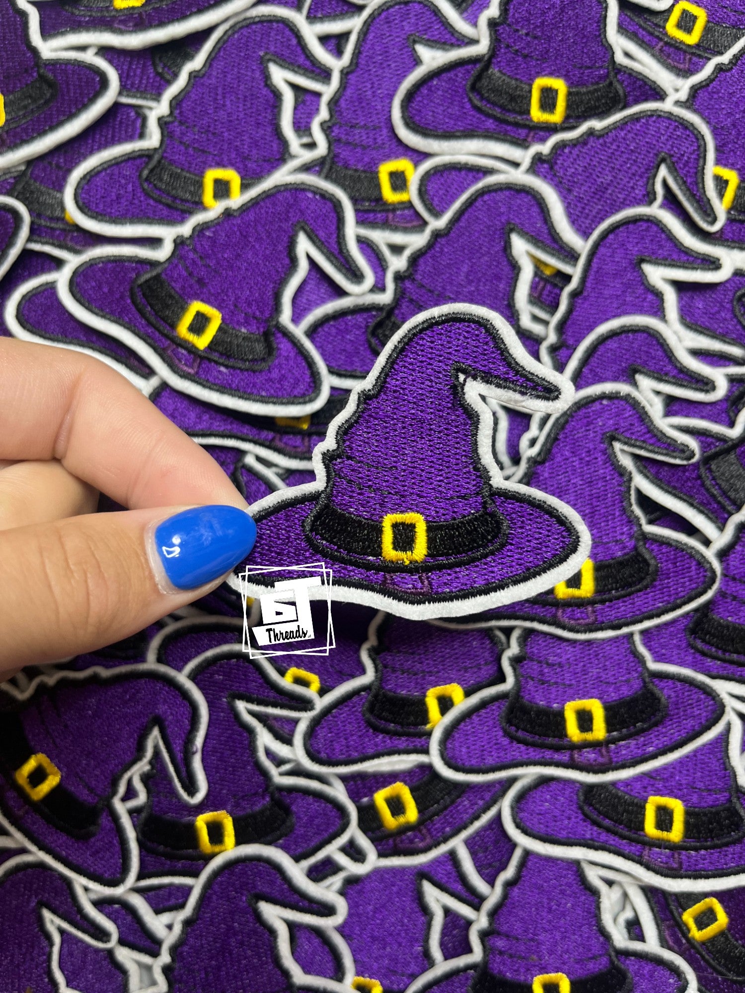 Purple Witches Hat cap patch