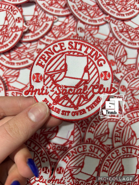 Fence sitting social club cap patch 