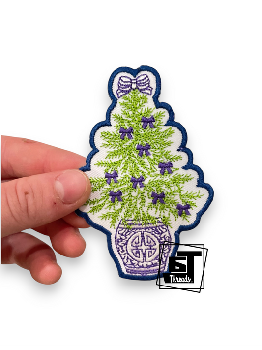 navy blue christmas tree