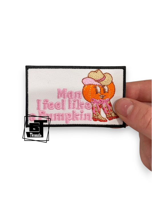 Pink Man I feel Like A Pumpkin Cap Patch...Patches Only