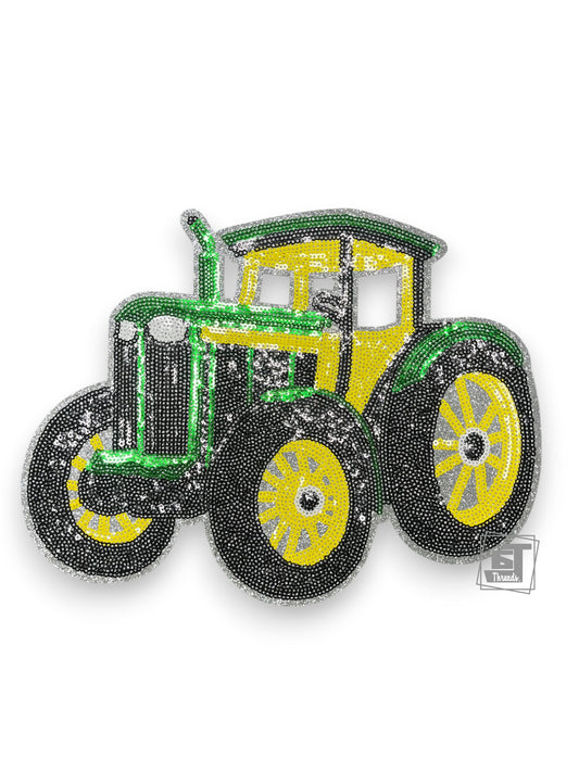 Green Sequin Tractor