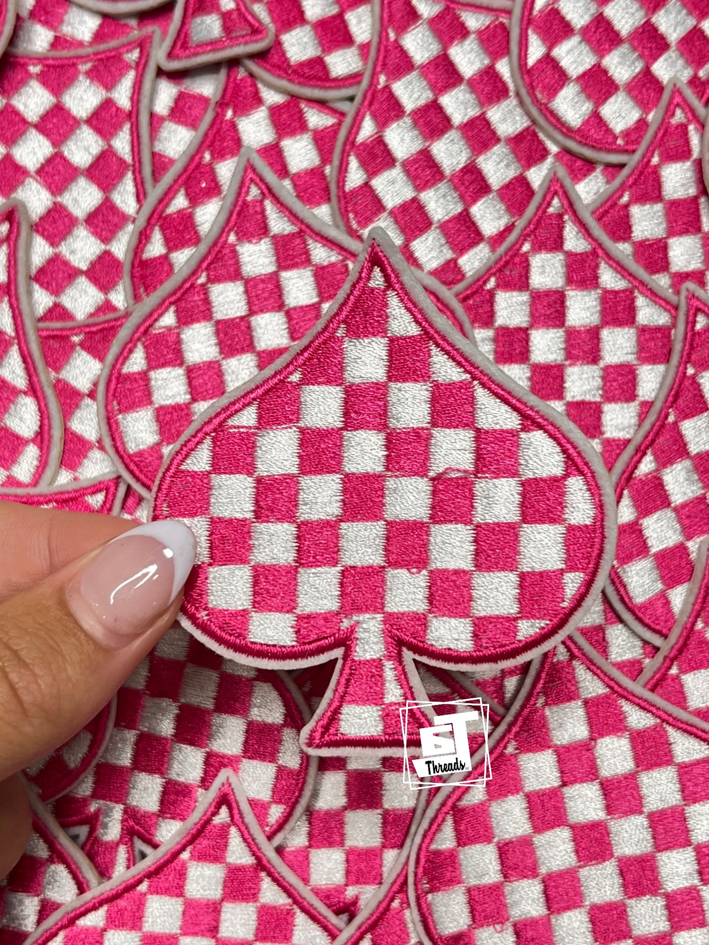 Checkered Ace of Hearts...Cap Patch