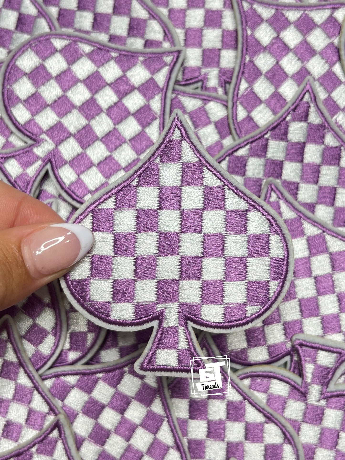 Checkered Ace of Hearts...Cap Patch