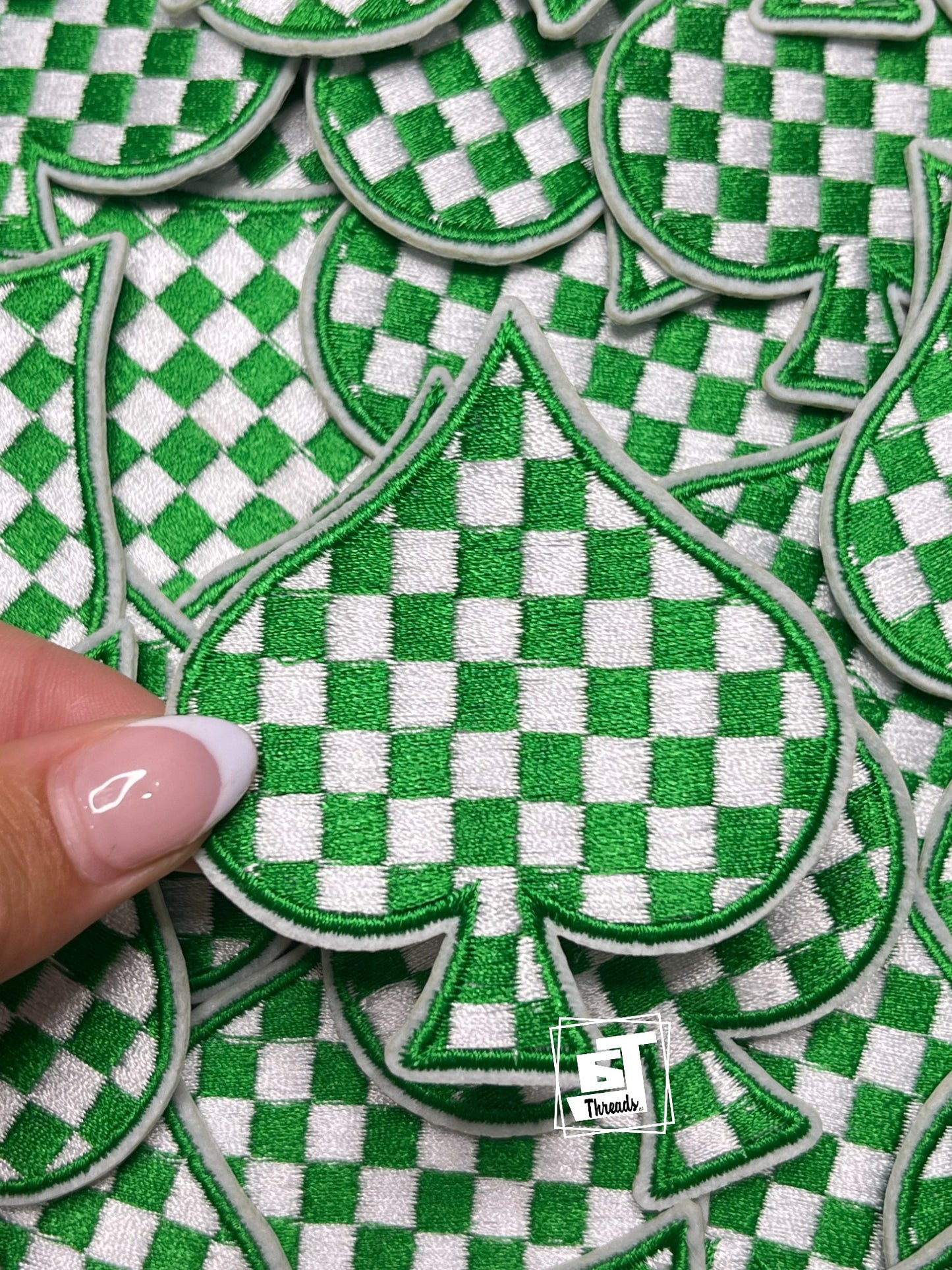 Checkered Ace of Hearts...Cap Patch