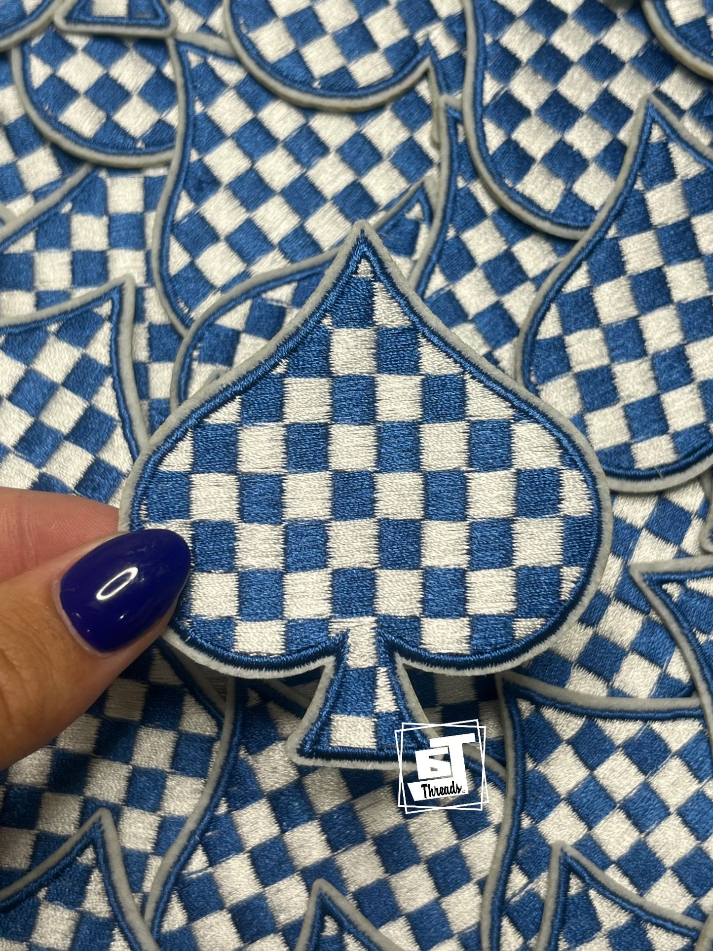 Checkered Ace of Hearts...Cap Patch