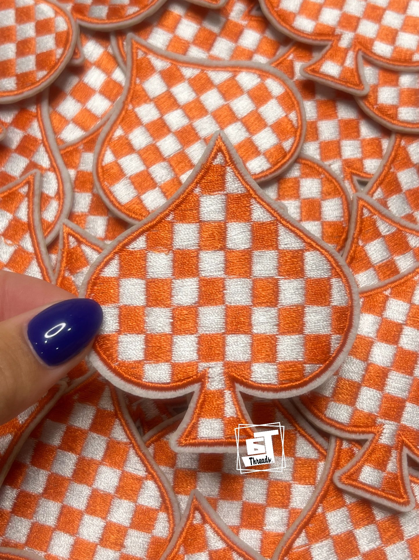 Checkered Ace of Hearts...Cap Patch