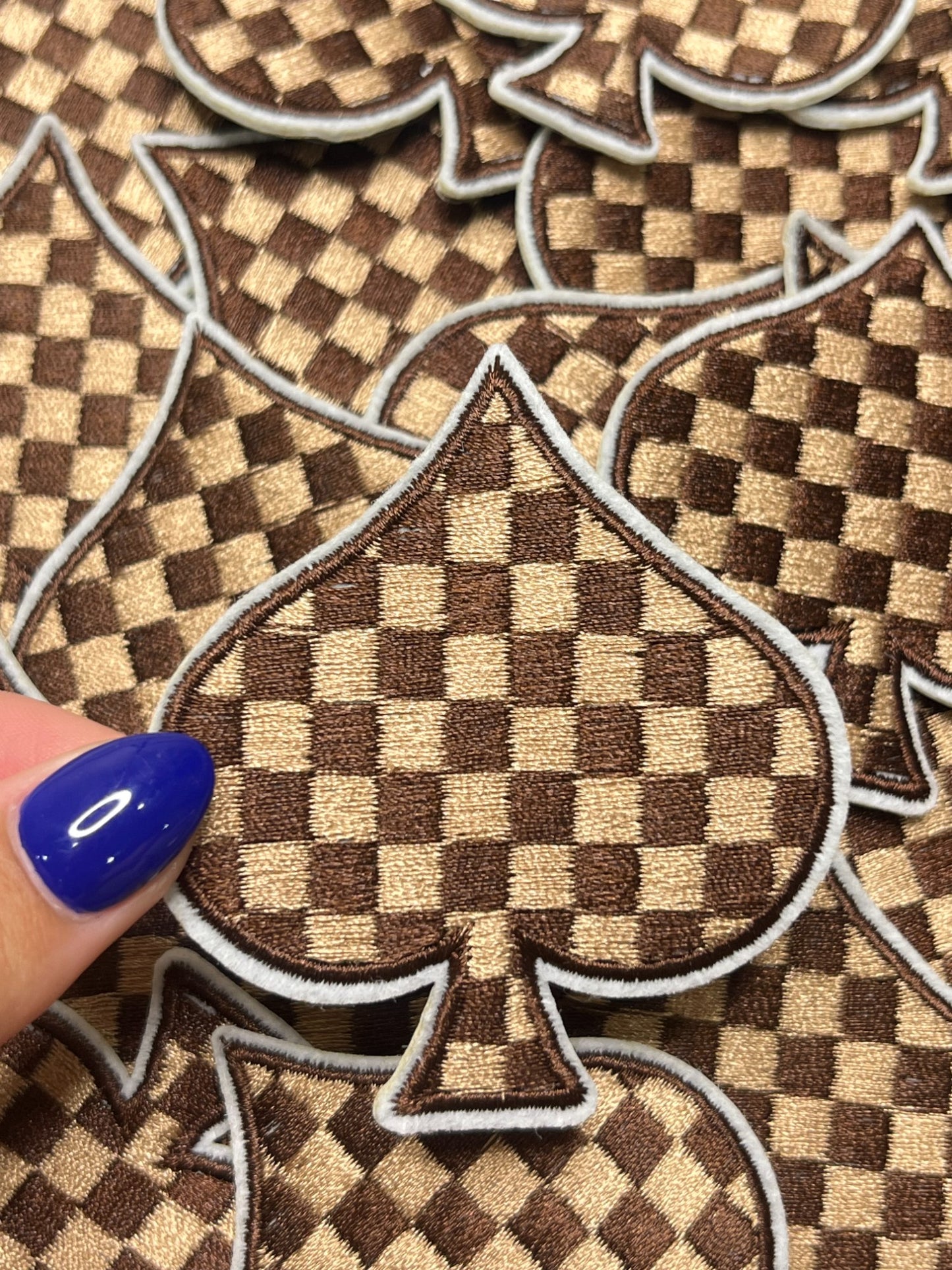 Checkered Ace of Hearts...Cap Patch