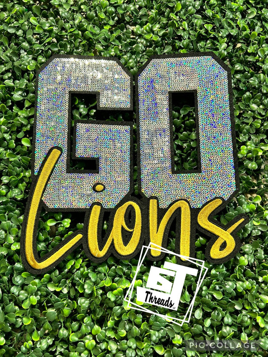 Go Lions iron on patch
