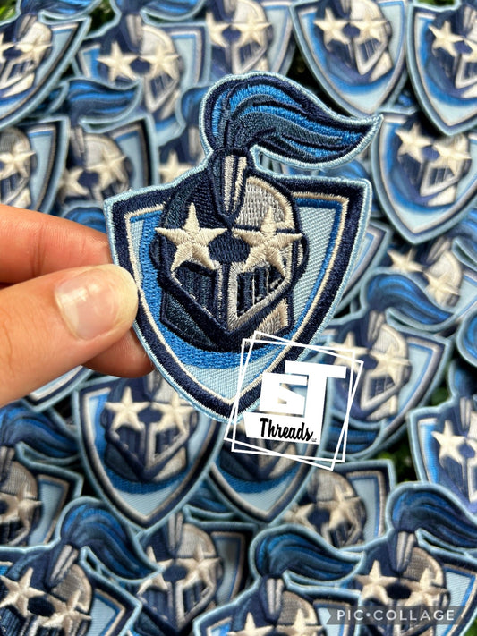 Blue Spartan cap patch