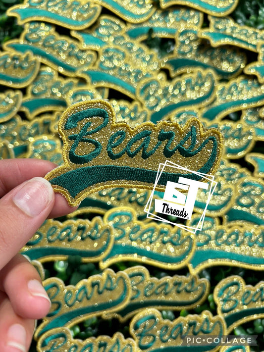 Green and Gold Bears cap patch