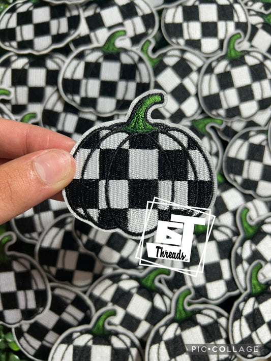 Checkered Pumpkin cap patch