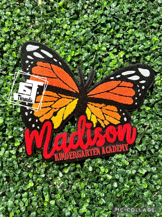 Chenille Madison Monarchs iron on patch