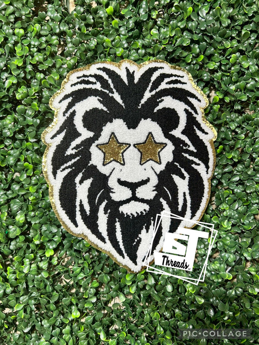 Chenille Star Eye Lion iron on patch