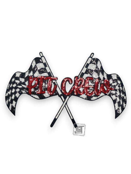 Red Sequin Pit Crew