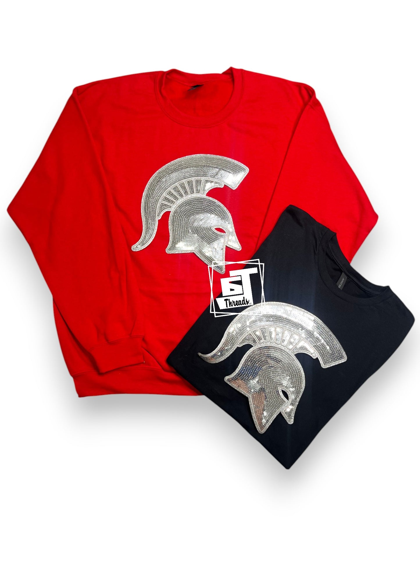 Silver Sequin Spartan/Knight Head