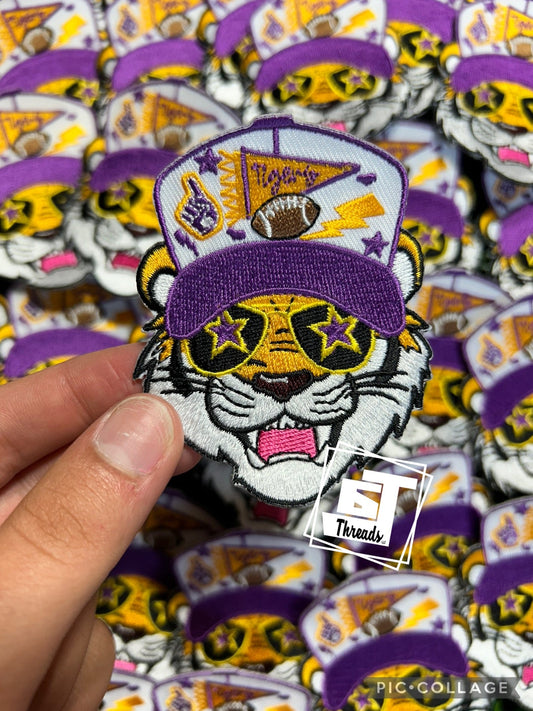 Purple Star Sunglasses Spirit Tiger cap patch