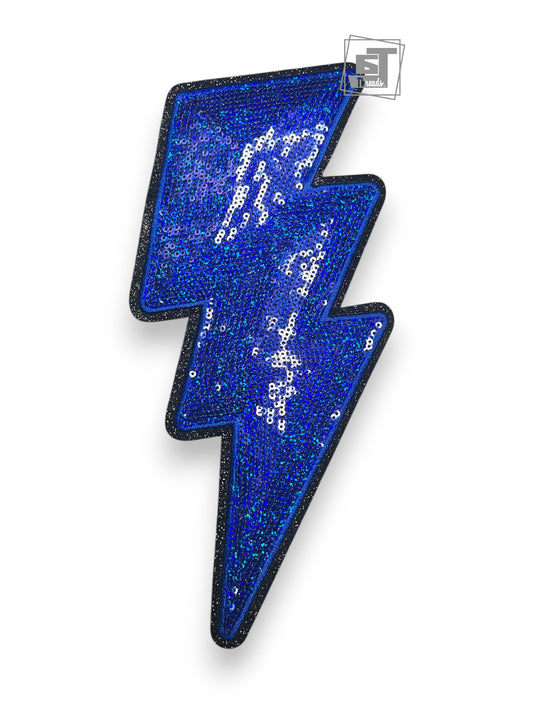 Royal Blue Sequin Lightning Bolt