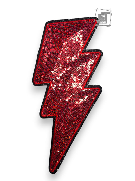 Red Sequin Lightning Bolt