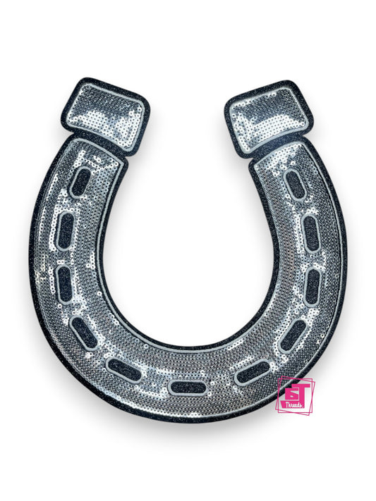 Silver Sequin Horseshoe....Patches Only