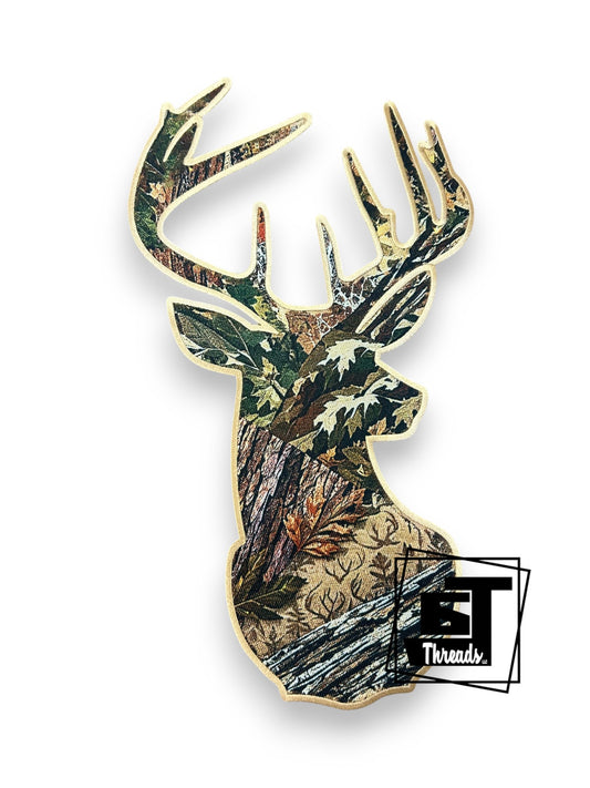 multipattern deer head patch