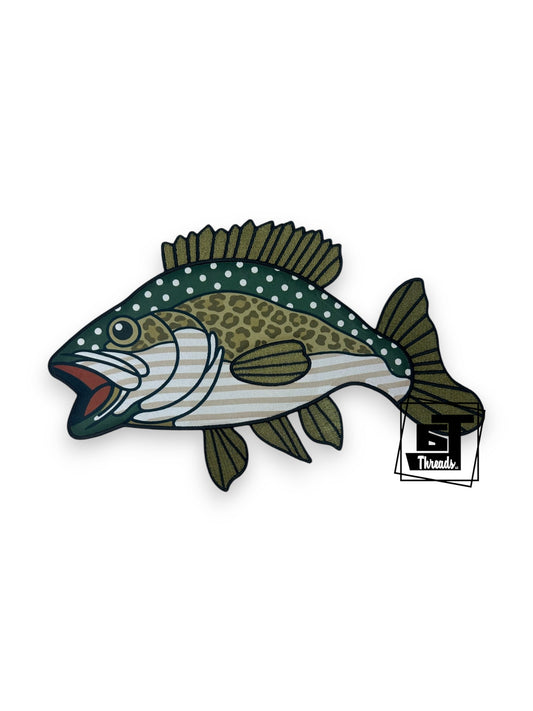 bass fish multicpattern patch