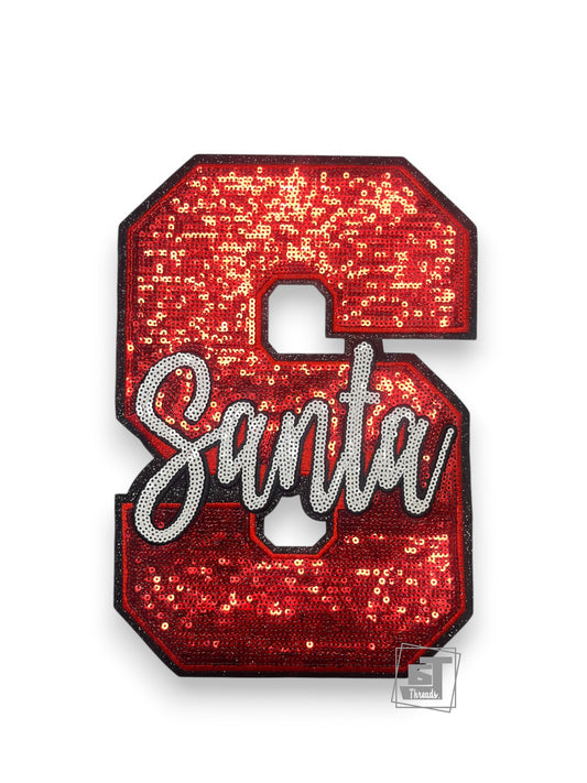 Red Sequin Santa