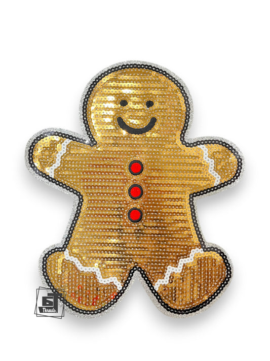 Brown Sequin Gingerbread Man....Patches Only