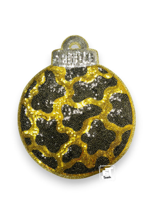 Sequin Cheetah Print Ornament
